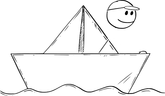 Stickboy in Boat